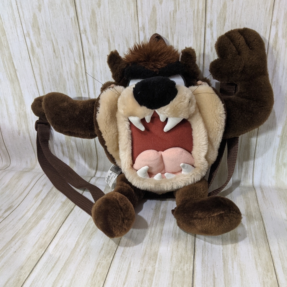 Vintage taz plush backpack 1997